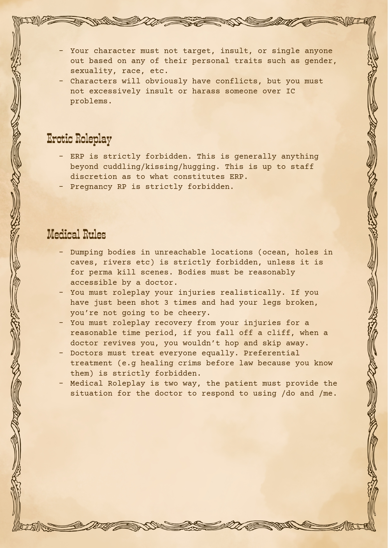 Server Rules Page 6